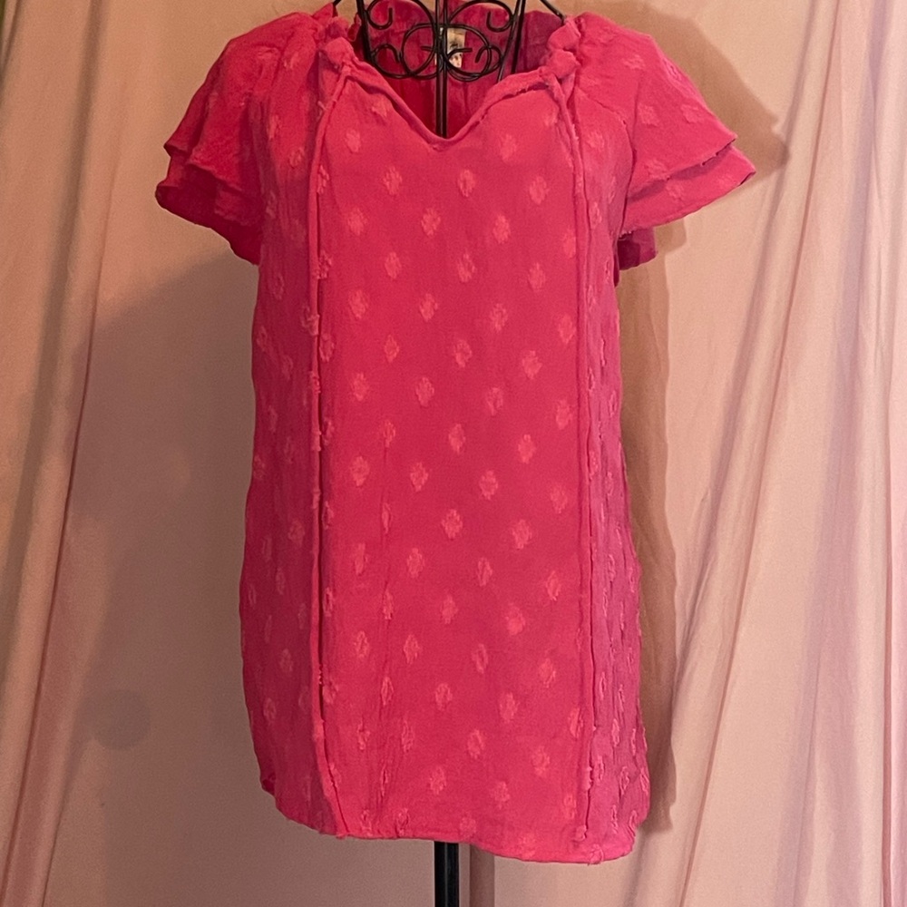 7th Ray Vibrant Pink Blouse